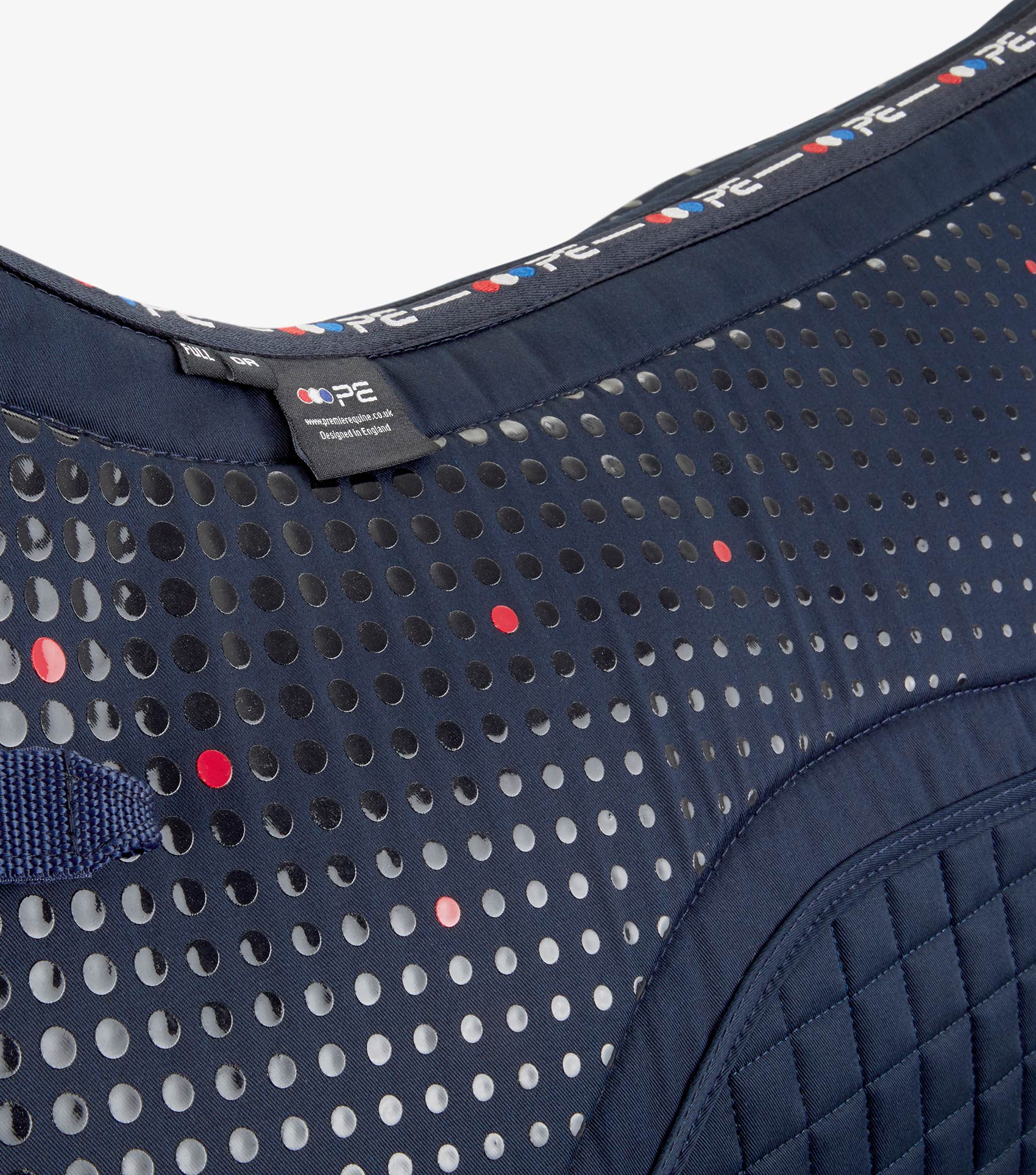 Description:Close Contact Tech Grip Pro Anti-Slip Saddle Pad - Dressage Square_Colour:Navy_Position:2