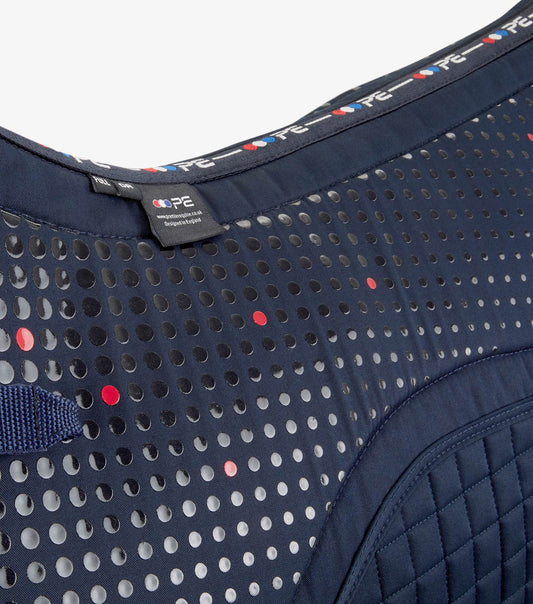 Description:Close Contact Tech Grip Pro Anti-Slip Saddle Pad - Dressage Square_Colour:Navy_Position:2