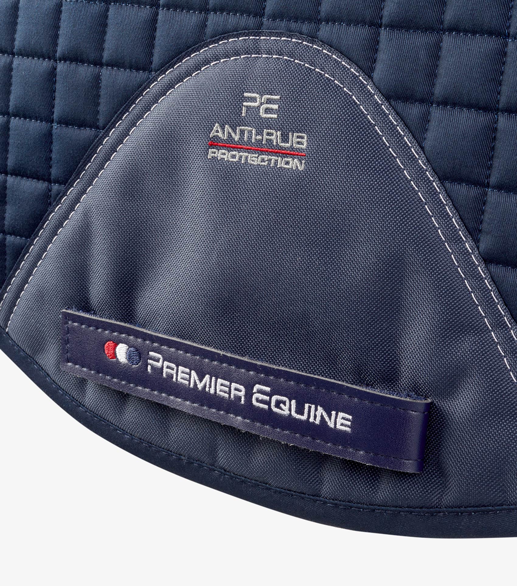 Description:Close Contact Tech Grip Pro Anti-Slip Saddle Pad - Dressage Square_Colour:Navy_Position:3