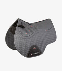 Description:Close Contact Tech Grip Pro Anti-Slip Saddle Pad - GP/Jump Square_Colour:Grey_Position:1