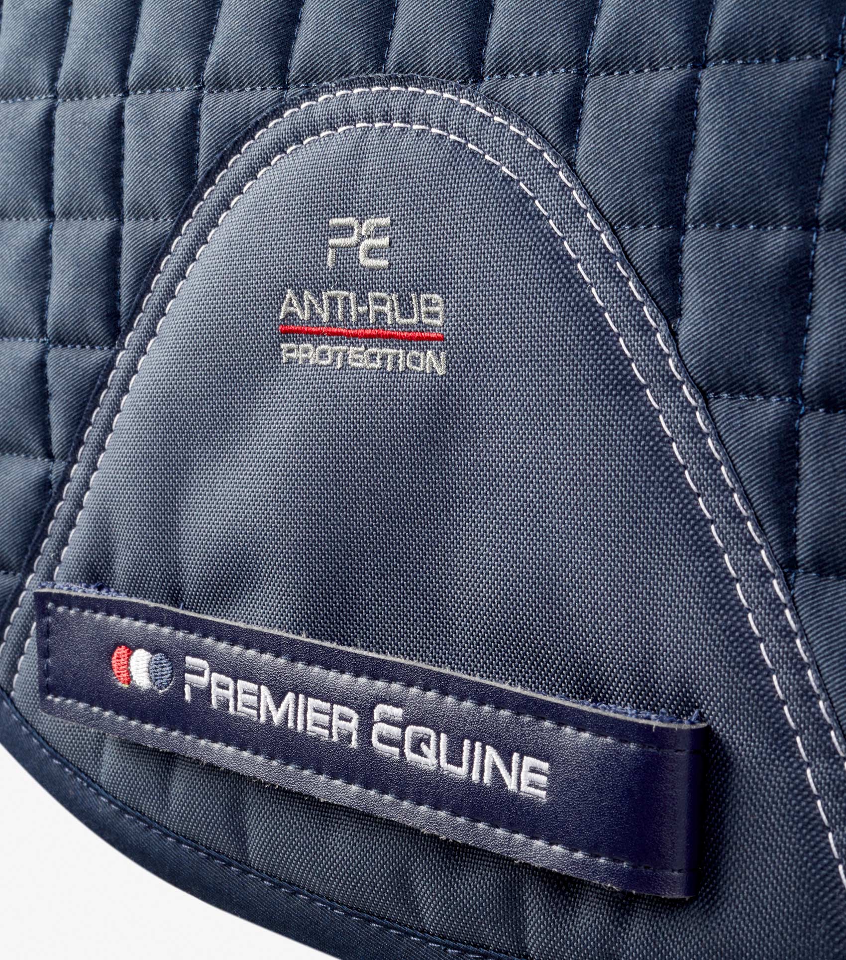 Description:Close Contact Tech Grip Pro Anti-Slip Saddle Pad - GP/Jump Square_Colour:Navy_Position:3