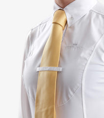 Description:Tessa Ladies Long Sleeve Tie Shirt_Color:White_Position:3