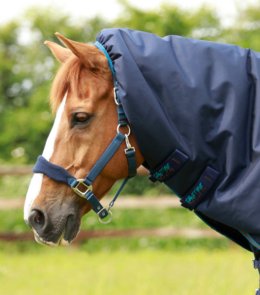 Description:Titan 200 Turnout Rug Neck Cover (200g Fill)_Color:Navy_Position:1