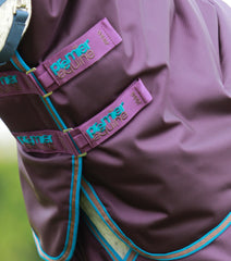Description:Titan 200 Turnout Rug Neck Cover (200g Fill)_Color:Purple_Position:2