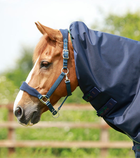 Description:Titan 40 Turnout Rug Neck Cover (40g Fill)_Color:Navy_Position:1