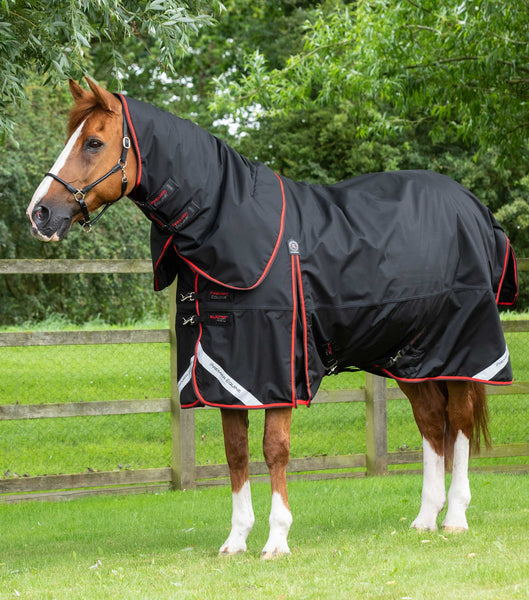 Description:Buster 420g Turnout Rug with Classic Neck Cover_Color:Black_Position:1