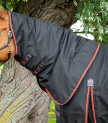 Description:Buster 420g Turnout Rug with Classic Neck Cover_Color:Black_Position:2
