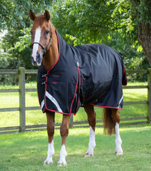 Description:Buster Hardy 400 Half Neck Turnout Rug_Color:Black_Position:1