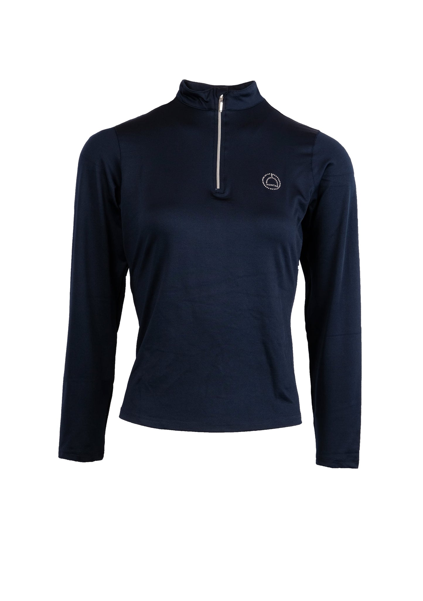 Everly Mon-Tech Polo with long sleeves - Dark Navy