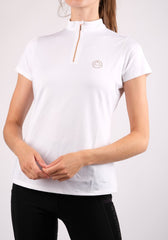 Everly Mon-Tech Rosegold Shirt - White
