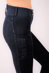 Rebel Highwaist Thigh pocket - Denim, Fullgrip