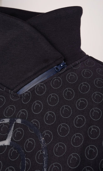 Sofie Sweatshirt with side neck zipper - Navy