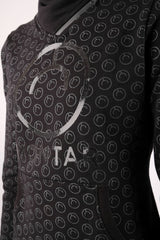 Sofie Sweatshirt with side neck zipper - Black